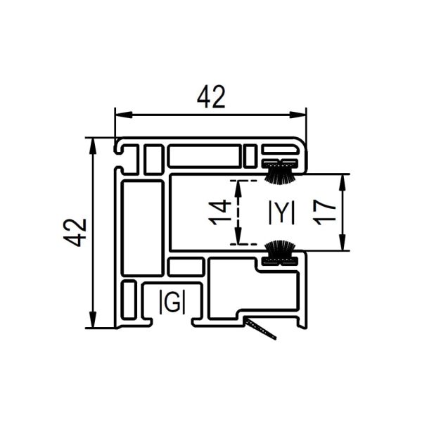 Aluplast PVC Einzelführungsschiene Maxi-L 120429
