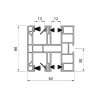 Aluprof PVC-Mini Führungsschiene PPDM-P60/12