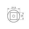 Geiger Kupplungsstück Innenvierkant 12mm M5x5