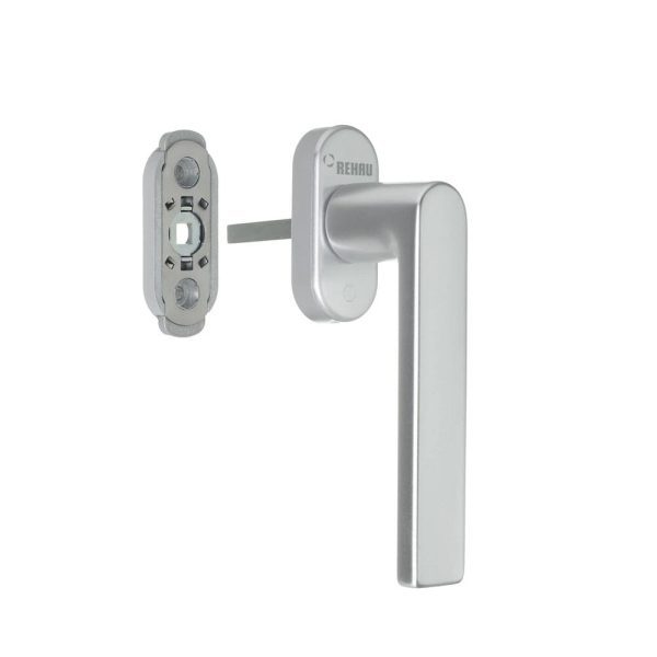 Rehau Fenstergriff Linea mit Kindersicherung Silber