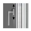 Rehau Fenstergriff Linea mit Kindersicherung Silber