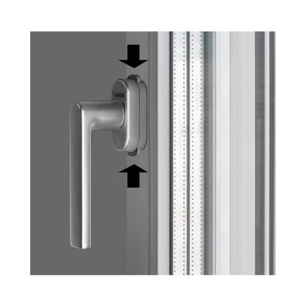 Rehau Fenstergriff Linea mit Kindersicherung Silber
