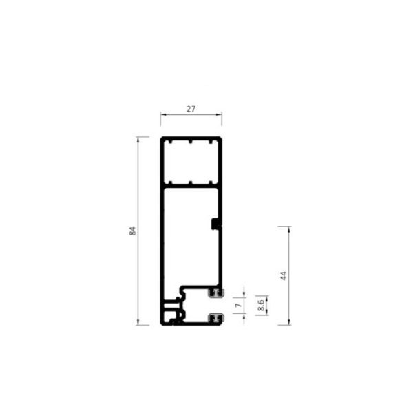 Aluprof ALU Fassaden Jalousie Führungsschiene APPF/20B und PPF/20B