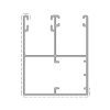 Aluprof Aluminium Doppelführungsschiene PPDO53