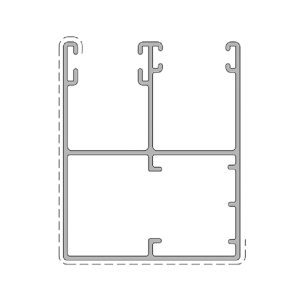 Aluprof Aluminium Doppelführungsschiene PPDO53