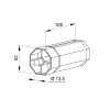 Aluprof Walzenkapsel mit Stahlstift SW50