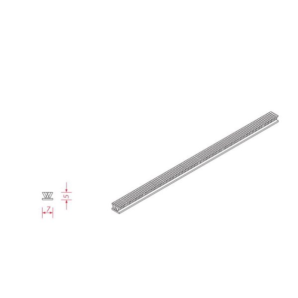 BeClever Bürstendichtung für Führungsschiene 5x7mm CBAI01