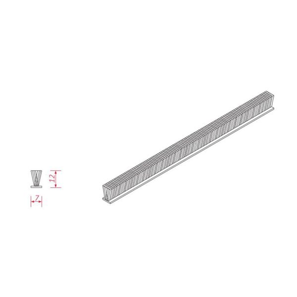 BeClever Bürstendichtung für Führungsschiene 7x12mm CBAI04