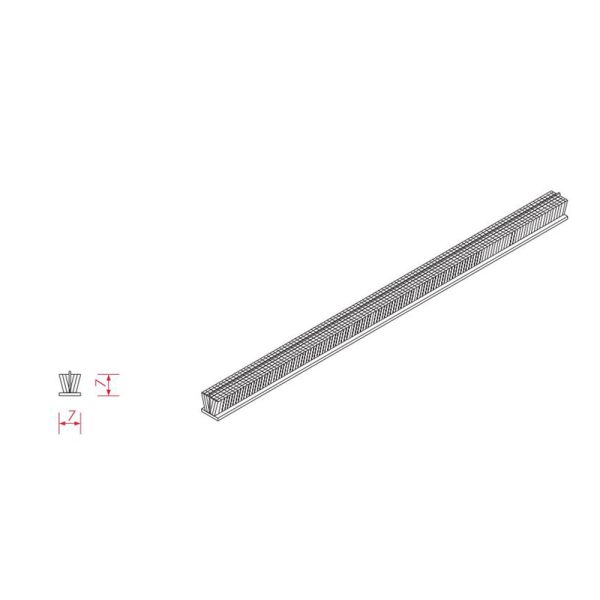 BeClever Bürstendichtung für Führungsschiene 7x7mm mit Stabilisator CBAI05