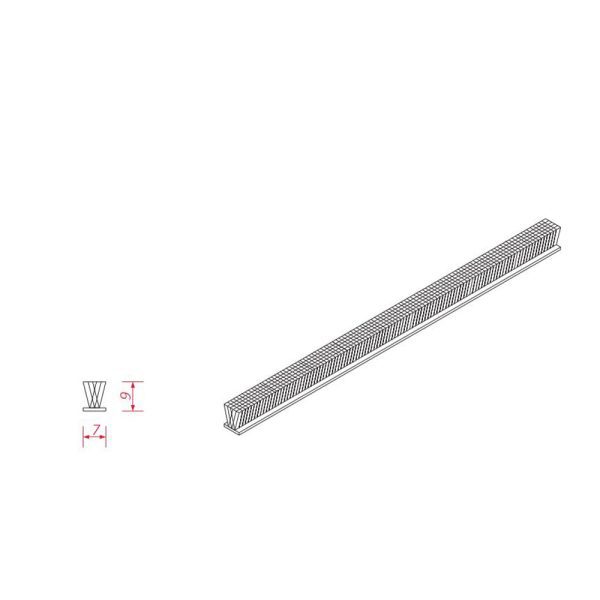 BeClever Bürstendichtung für Führungsschiene 7x9mm CBAI03