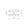 BeClever PVC Mini Doppelführungsschiene CBPG02