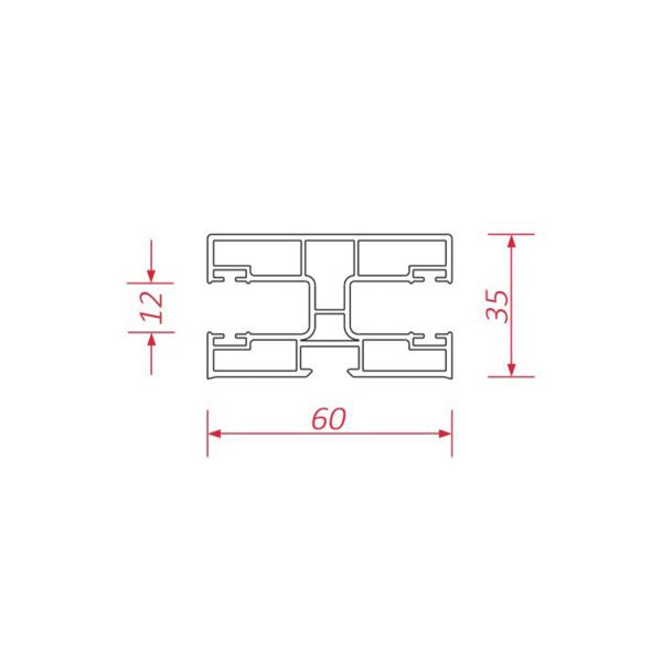 BeClever PVC Mini Doppelführungsschiene CBPG02