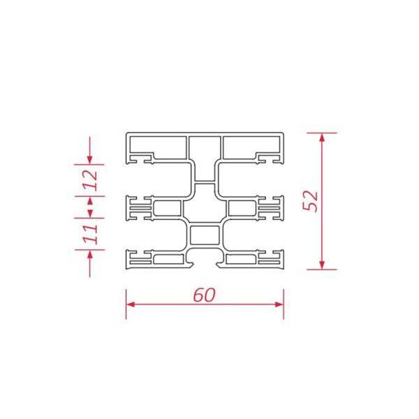 BeClever PVC Mini Doppelführungsschiene mit Insektenschutz CBPG09