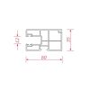 BeClever PVC Mini Einzelführungsschiene CBPG08