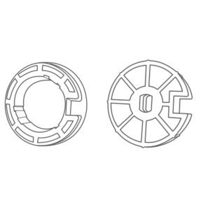 Portos Adapterset Ø60 mm für Rundwelle Ø78