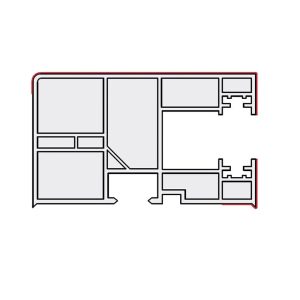Portos PVC Einzelführungsschiene RK-16 60/35/12 mm