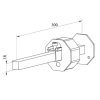 Rolltor Wellenbolzen SW 70 für Abrollsicherung, Vierkant 18mm