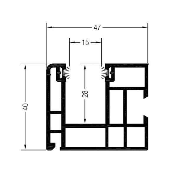 Rehau PVC Einzelführungsschiene 1620818