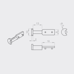 Portos Raffstore Führungsstift Führungsnippel C80 Set