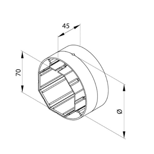 Aluprof Adapterring für Durchmesseränderung von 70 bis 101mm - Fenstergigant