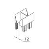 Aluprof Doppelter Einlaufstutzen 12mm - Fenstergigant
