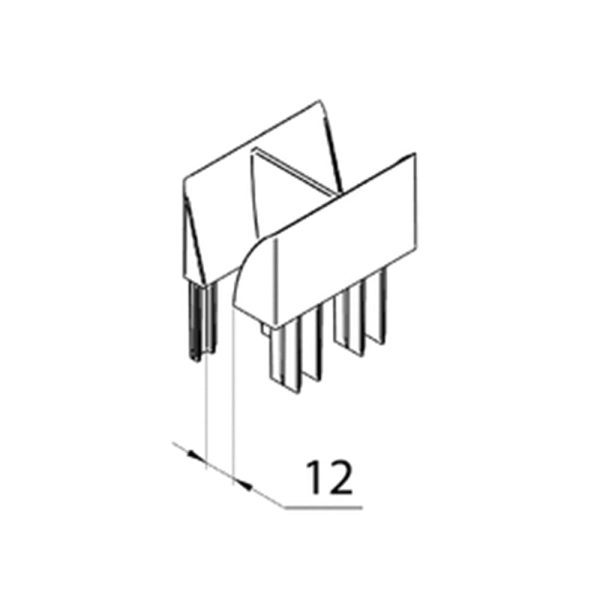 Aluprof Doppelter Einlaufstutzen 12mm - Fenstergigant