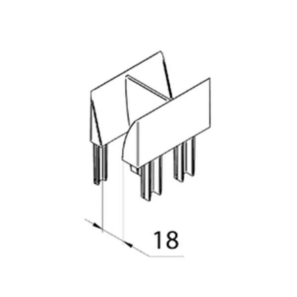 Aluprof Doppelter Einlaufstutzen 17mm - Fenstergigant