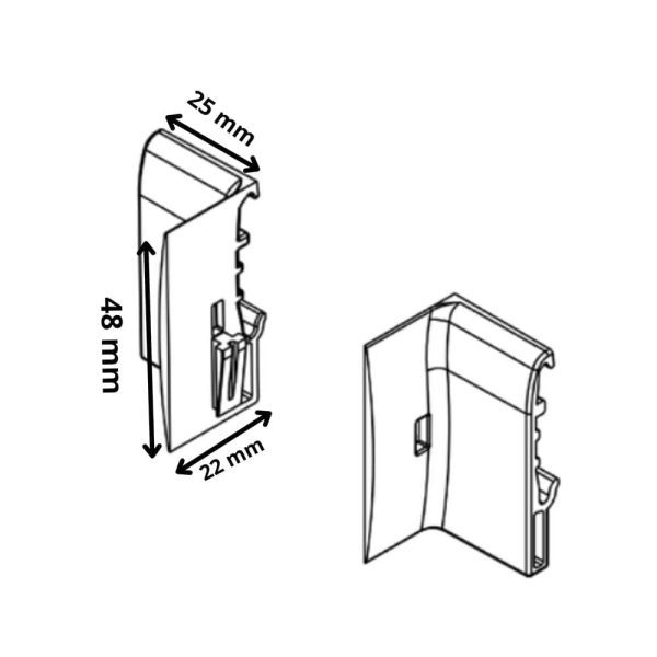 Aluprof Maxi-Einlauftrichter für Führungsschiene SKT STYROTERM - Fenstergigant