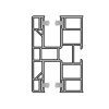 Aluprof PVC-Mini Doppelführungsschiene PPD-P60/12