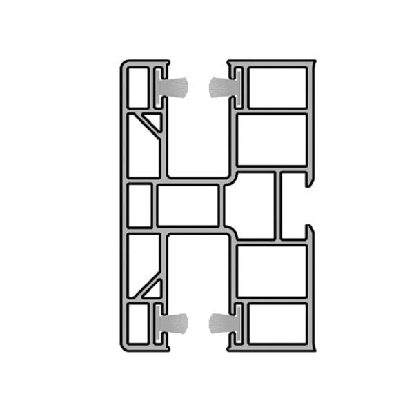 Aluprof PVC-Mini Doppelführungsschiene PPD-P60/12