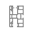 Aluprof PVC-Mini Doppelführungsschiene PPD60/12