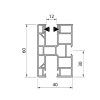 Aluprof PVC-Mini Doppelführungsschiene PPD60/12
