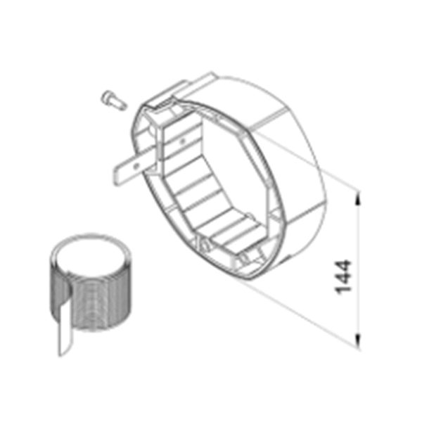 Aluprof PWA102 Befestigungsring der Sicherungsfeder asymmetrisch - Fenstergigant