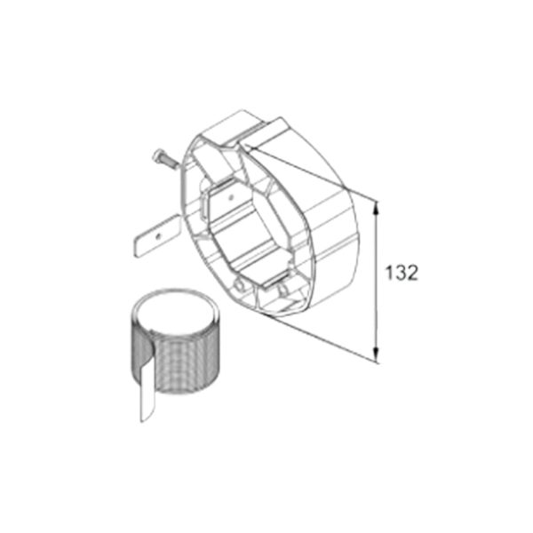 Aluprof Rolltor PWA70 Befestigungsring der Sicherungsfeder asymmetrisch - Fenstergigant