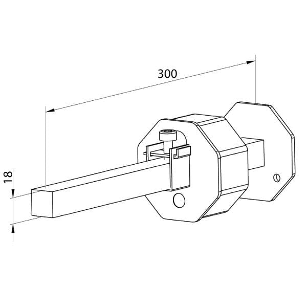 Aluprof Rolltor Wellenbolzen SW 70 für Abrollsicherung 300mm - Fenstergigant