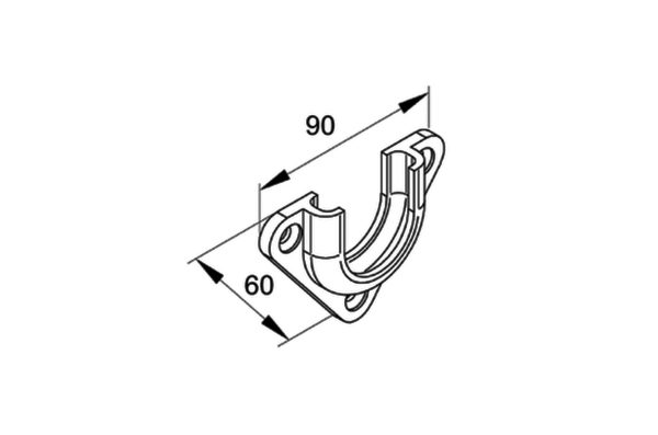 Anschraublagerschale PVC für SW 60 - Fenstergigant