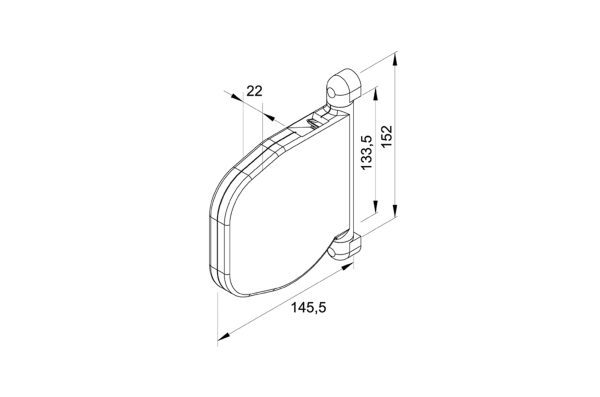 Aufputz Schwenkbarer Gurtwickler 14mm bis max. 4,6m länge - Fenstergigant