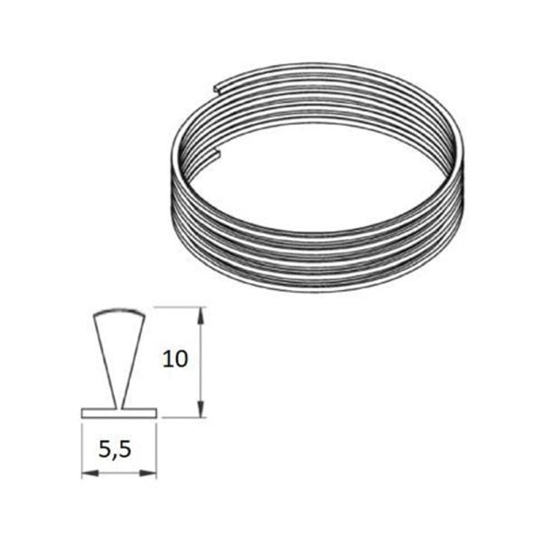 Bürstendichtung für Rolladen Führungsschiene 5,5x10mm - Fenstergigant