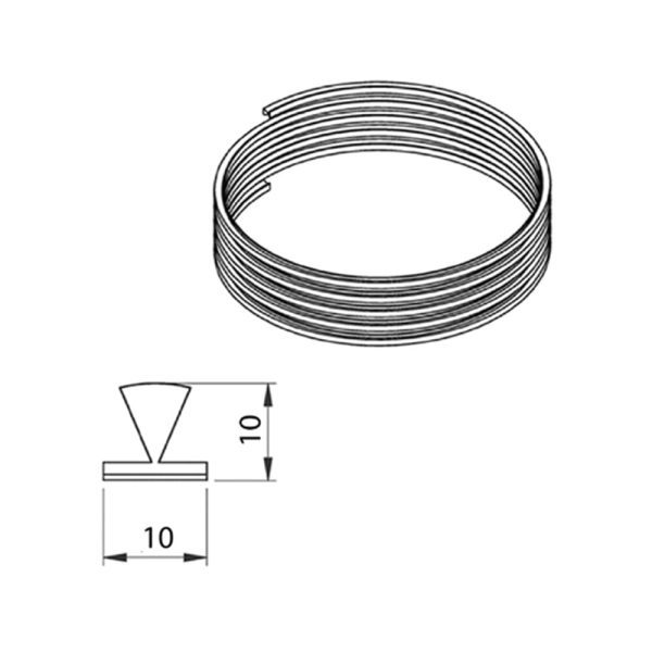 Bürstendichtung für Rollladenkasten Abdichtung 10x10mm Selbstklebend - Fenstergigant
