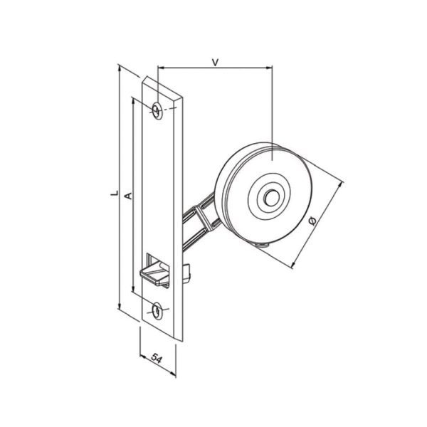 Eckermann Unimat Einlass Gurtwickler UP für 22mm breiten Gurt