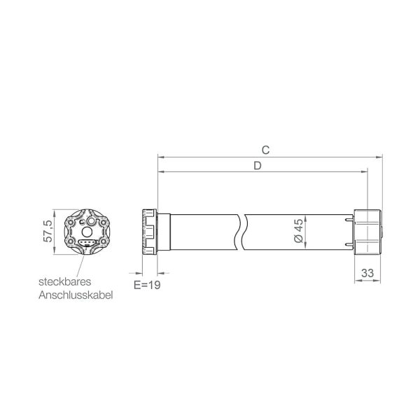 Elero Rolladenmotor RolTop/D+ M20 SH