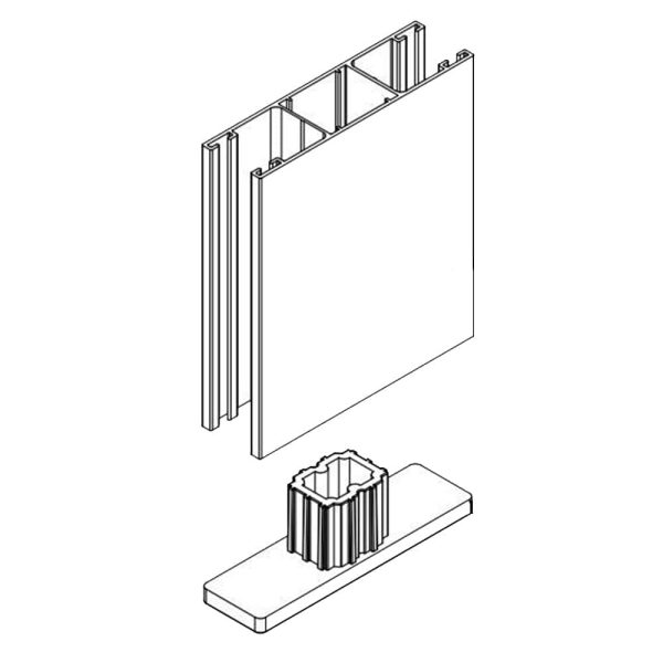 Endkappe für Rollladen Doppel Führungsschiene 105mm - Fenstergigant
