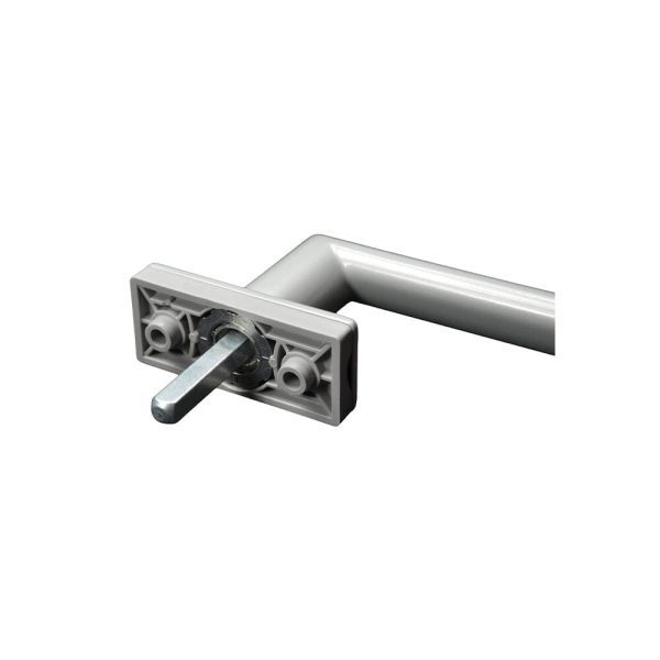 Fam Fenstergriff Standard Links Gerunded Grau 35mm Stiftlänge - Fenstergigant