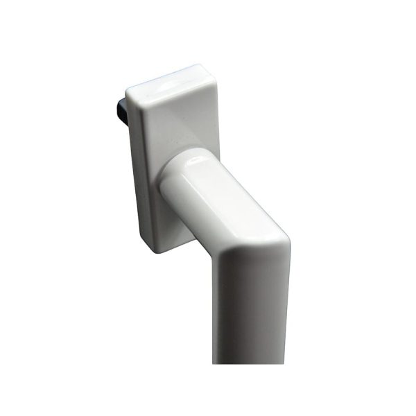 Fam Fenstergriff Standard Links Gerunded RAL9016 Weiß 35mm Stiftlänge - Fenstergigant