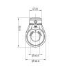 Geiger Kugelöse Markisenöse Ø12mm rund QB4mm Schwarz
