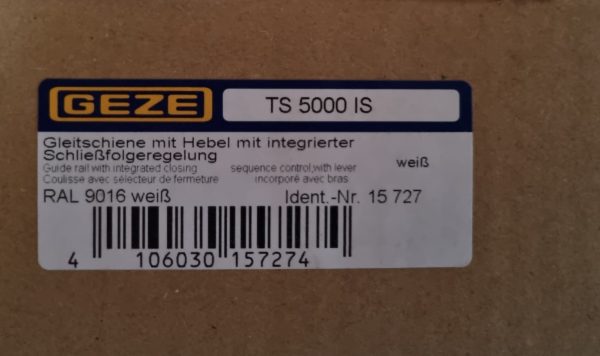 GEZE TS 5000 IS Gleitschiene mit Hebel mit integrieter Schließfolgeregelung - Fenstergigant
