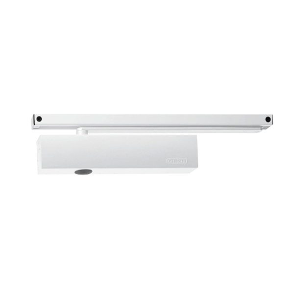 GEZE Türschliesser TS 3000 V mit Gleitschiene und Montageplatte RAL 9016 - Fenstergigant