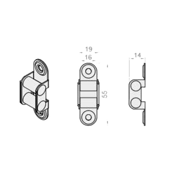 Gurtleitrolle mit Doppelleitrolle für 14mm breiten Rolladengurt - Fenstergigant