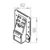 Kastengurtführung 23mm mit Rand und Bürste - Fenstergigant