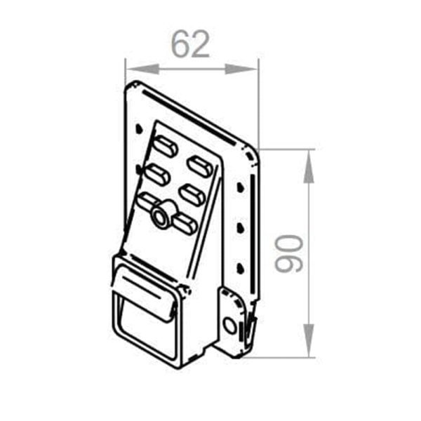 Kastengurtführung 23mm mit Rand und Bürste - Fenstergigant